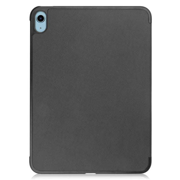 Solid Color Custer Texture Leather Tablet Case For iPad 10th Gen 10.9 2022 / 2025 (Black)