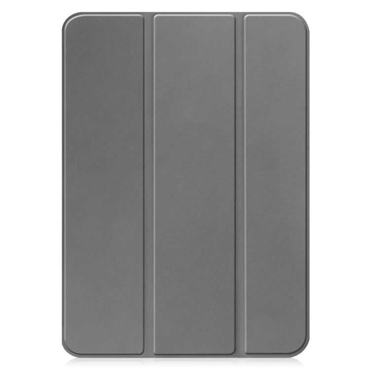 Solid Color Custer Texture Leather Tablet Case For iPad 10th Gen 10.9 2022 / 2025 (Gray)