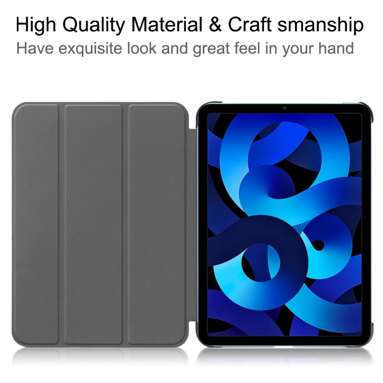 Solid Color Custer Texture Leather Tablet Case For iPad 10th Gen 10.9 2022 / 2025 (Gray)