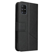 For Samsung Galaxy M31s GQUTROBE Right Angle Leather Phone Case(Black)