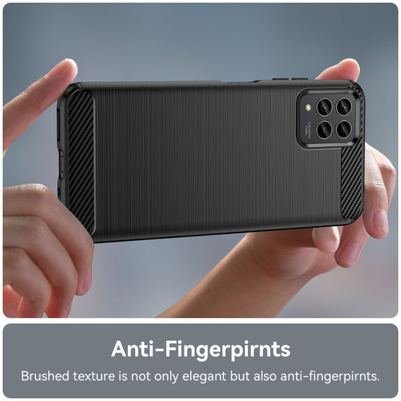 For T-Mobile REVVL 6 Pro 5G Brushed Texture Carbon Fiber TPU Phone Case(Black)