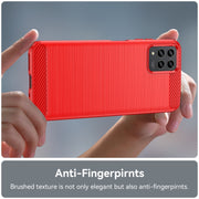 For T-Mobile REVVL 6 Pro 5G Brushed Texture Carbon Fiber TPU Phone Case(Red)