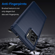 For Motorola Moto X30 Pro/Edge 30 Ultra Brushed Texture Carbon Fiber TPU Phone Case(Blue)