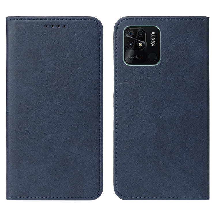 For Xiaomi Redmi 10C Magnetic Closure Leather Phone Case(Blue)