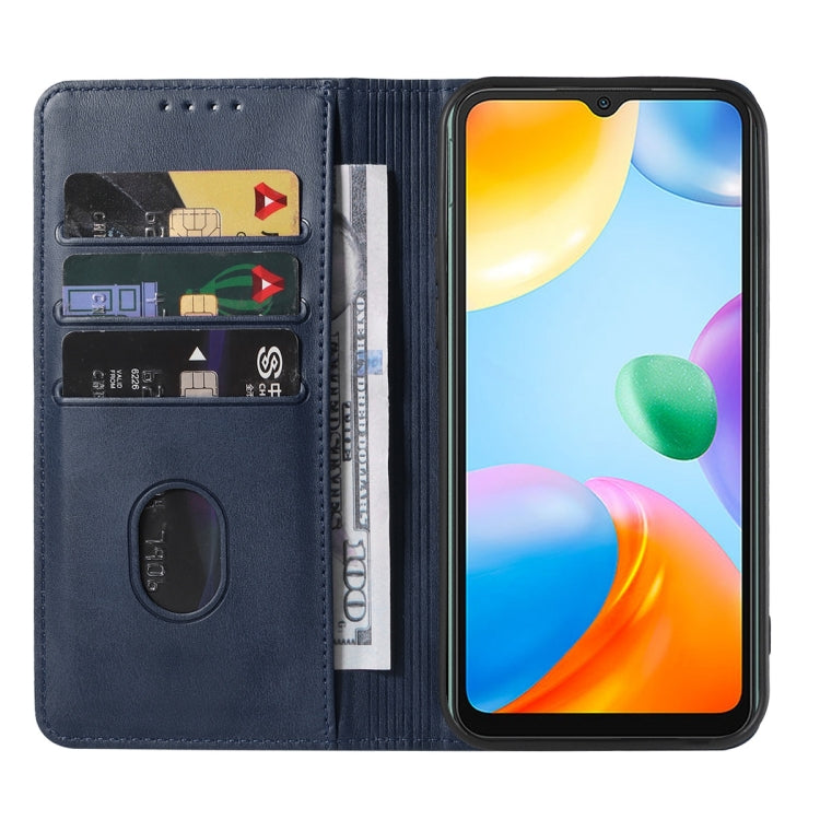 For Xiaomi Redmi 10C Magnetic Closure Leather Phone Case(Blue)