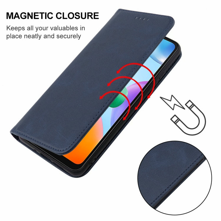 For Xiaomi Redmi 10C Magnetic Closure Leather Phone Case(Blue)