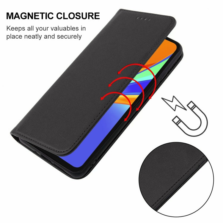 For Xiaomi Redmi 9C NFC Magnetic Closure Leather Phone Case(Black)