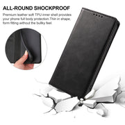 For Xiaomi Redmi 9C NFC Magnetic Closure Leather Phone Case(Black)