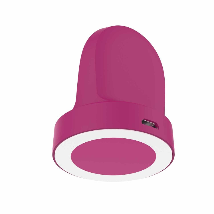 For Samsung Galaxy Watch5 / Watch5 Pro USB Vertical Magnetic Charger Holder(Rose Red)
