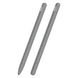 3 in 1 Striped Liquid Silicone Stylus Case with Two Tip Caps For Apple Pencil 1(Grey) - Pencil Accessories by PMC TechLife | Online Shopping South Africa | PMC TechLife