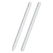 3 in 1 Striped Liquid Silicone Stylus Case with Two Tip Caps For Apple Pencil 1(White)