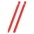3 in 1 Striped Liquid Silicone Stylus Case with Two Tip Caps For Apple Pencil 1(Red) - Pencil Accessories by PMC TechLife | Online Shopping South Africa | PMC TechLife
