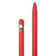 3 in 1 Striped Liquid Silicone Stylus Case with Two Tip Caps For Apple Pencil 2(Red) - Pencil Accessories by PMC TechLife | Online Shopping South Africa | PMC TechLife