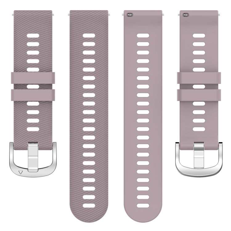 For Xiaomi Haylou Solar LS01 19mm Cross Textured Silicone Watch Band(Purple)