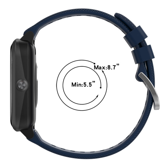 For Xiaomi Haylou Solar LS01 19mm Cross Textured Silicone Watch Band(Purple)