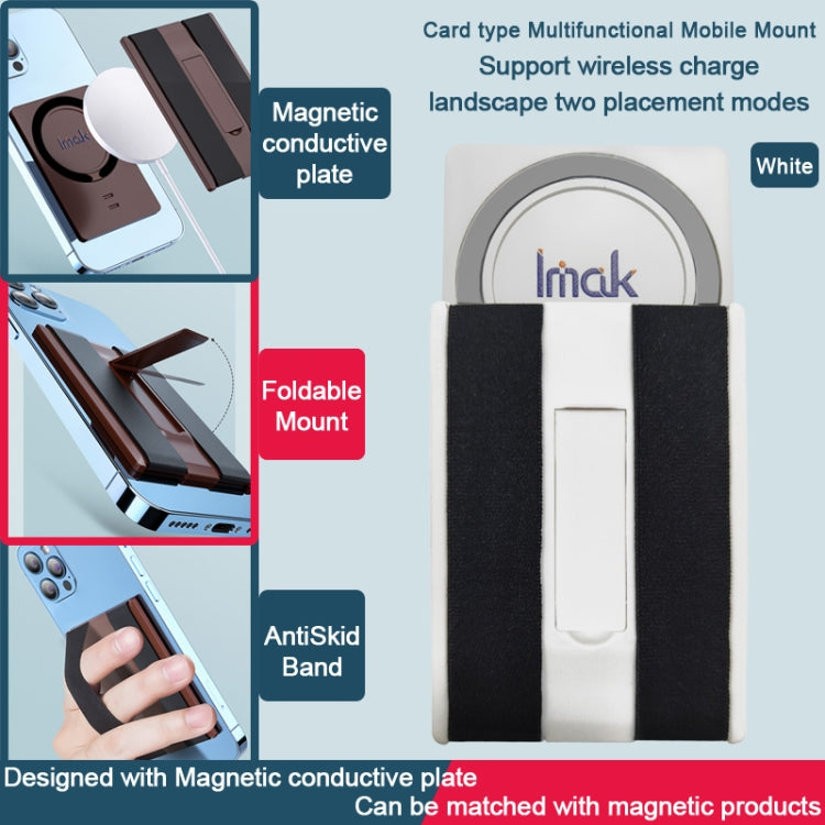 imak MagSafe Wireless ChargingCard-type Multi-function Mobile Phone Holder(White)