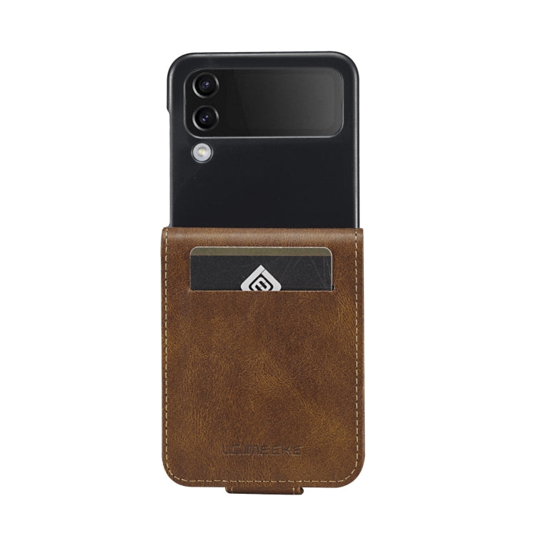 For Samsung Galaxy Z Flip4 5G LC.IMEEKE RFID Anti-theft Leather Phone Case(Brown)