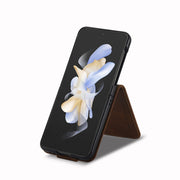 For Samsung Galaxy Z Flip4 5G LC.IMEEKE RFID Anti-theft Leather Phone Case(Brown)