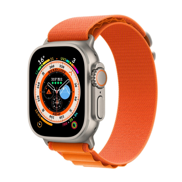 Nylon Loop Watch Band For Apple Watch 46mm / 49mm / 45mm / 44mm(Orange)