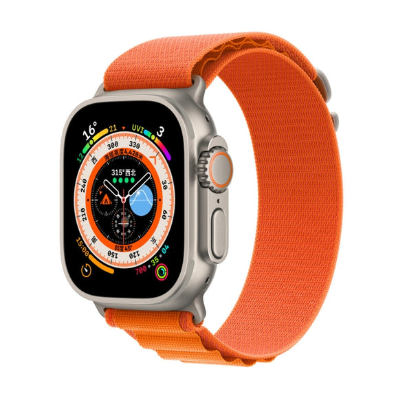 Nylon Loop Watch Band For Apple Watch 46mm / 49mm / 45mm / 44mm(Orange)