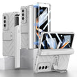 For Samsung Galaxy Z Fold4 GKK Integrated Magnetic Armor Flip Phone Case With Pen Box(Silver) - free shipping - PMC TechLife - Order now!