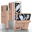 For Samsung Galaxy Z Fold4 GKK Integrated Magnetic Armor Flip Phone Case With Pen Box(Mist Gold) - free shipping - PMC TechLife - Order now!