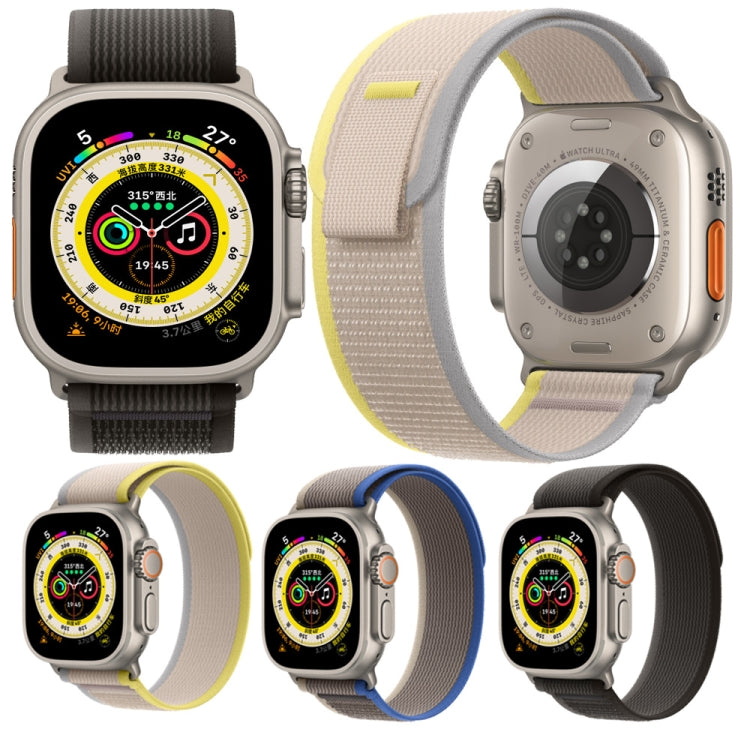 Nylon Watch Band For Apple Watch 42mm / 41mm / 40mm / 38mm (White+Orange)