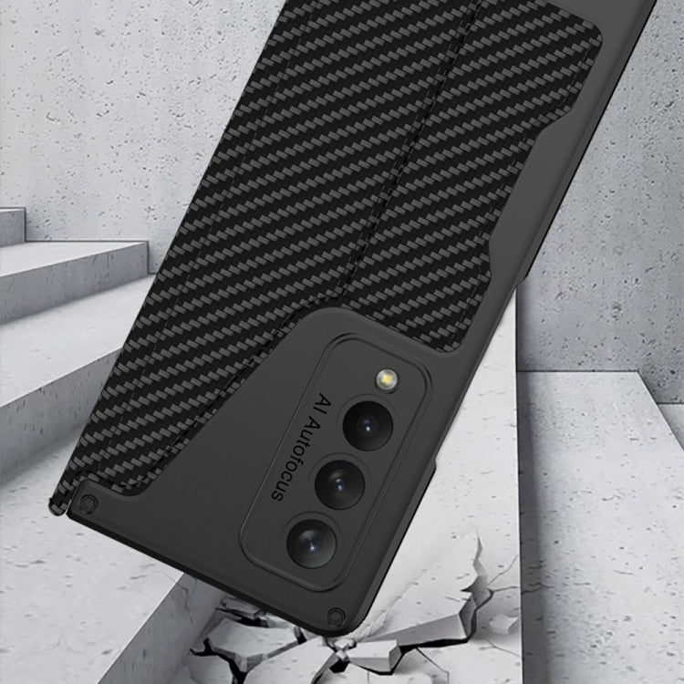 For Samsung Galaxy Z Fold4 GKK Armor Flip Leather Phone Case with Pen Slots(Black)