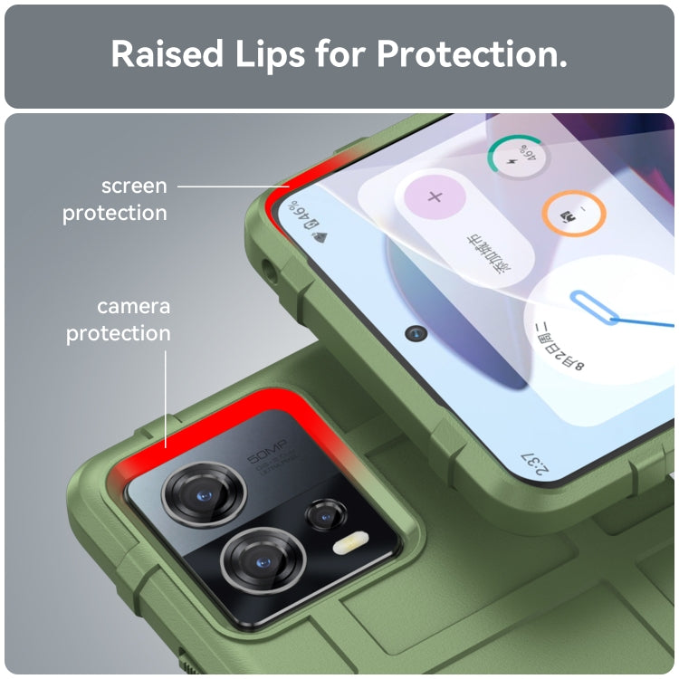 For Motorola Edge 30 Fusion Full Coverage Shockproof TPU Case(Green)