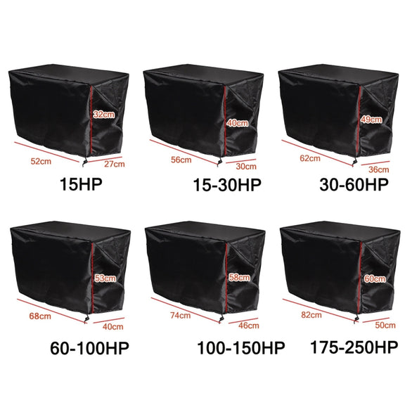 210D Oxford Cloth Boat Propeller Engine Water-resistant and Dustproof Cover, Size:68x40x53cm/60-100HP(Silver)