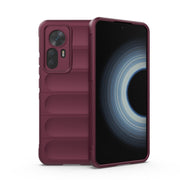 For Xiaomi Redmi K50 Ultra / Xiaomi 12T Magic Shield TPU + Flannel Phone Case(Wine Red)
