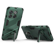 For OnePlus 10T 5G Punk Armor PC + TPU Phone Case with Holder(Green)