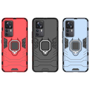 For Xiaomi Redmi K50 Ultra / Xiaomi 12T Magnetic Ring Holder PC + TPU Phone Case(Black)