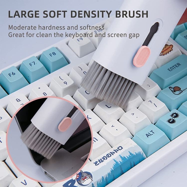 Q6E 7 in 1 Bluetooth Headphhone Computer Keyboard Cleaning Tools Set(Blue)