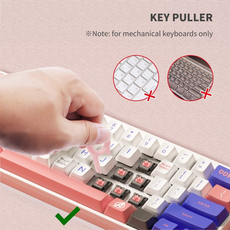 Q6E 7 in 1 Bluetooth Headphhone Computer Keyboard Cleaning Tools Set(Pink)