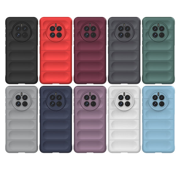 For Huawei Mate 50 Magic Shield TPU + Flannel Phone Case(White)
