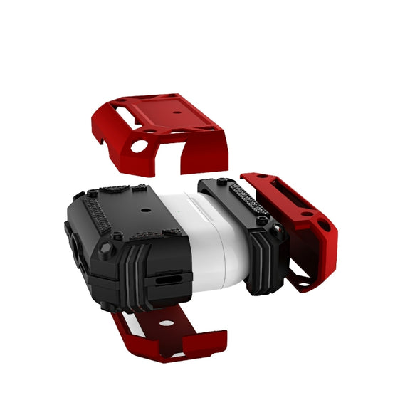 Armor Four-corner Shockproof Earphone Protective Cover For AirPods Pro 2(Red)