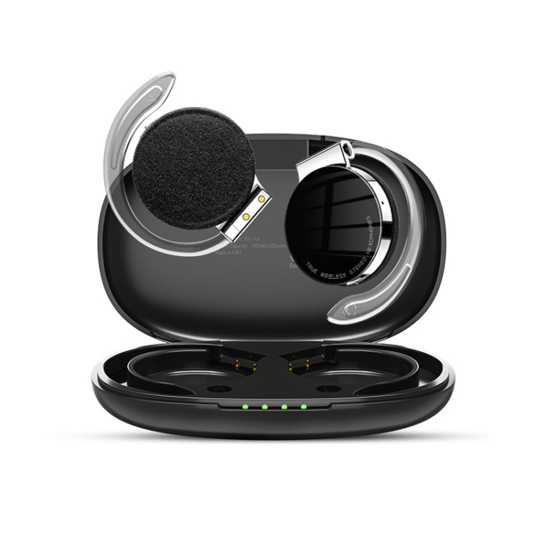 T&G F2 Ear Mount Water-resistant Wireless Bluetooth Noise Reduction Earphone, Water-resistant Level: IPX5(Black)