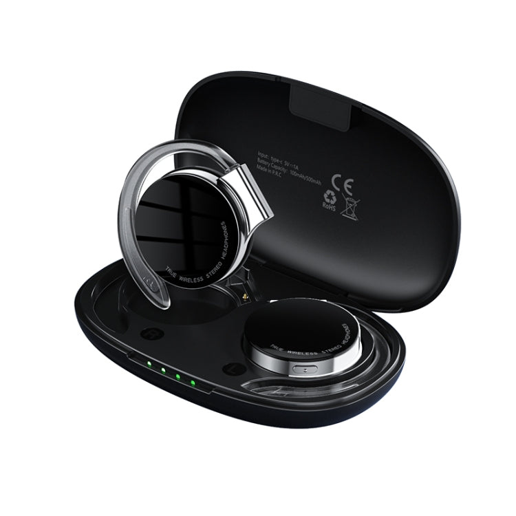 T&G F2 Ear Mount Water-resistant Wireless Bluetooth Noise Reduction Earphone, Water-resistant Level: IPX5(Black)