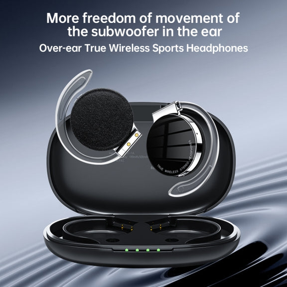 T&G F2 Ear Mount Water-resistant Wireless Bluetooth Noise Reduction Earphone, Water-resistant Level: IPX5(White)