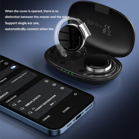 T&G F2 Ear Mount Water-resistant Wireless Bluetooth Noise Reduction Earphone, Water-resistant Level: IPX5(White)