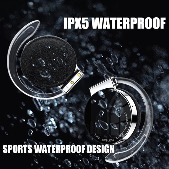 T&G F2 Ear Mount Water-resistant Wireless Bluetooth Noise Reduction Earphone, Water-resistant Level: IPX5(White)