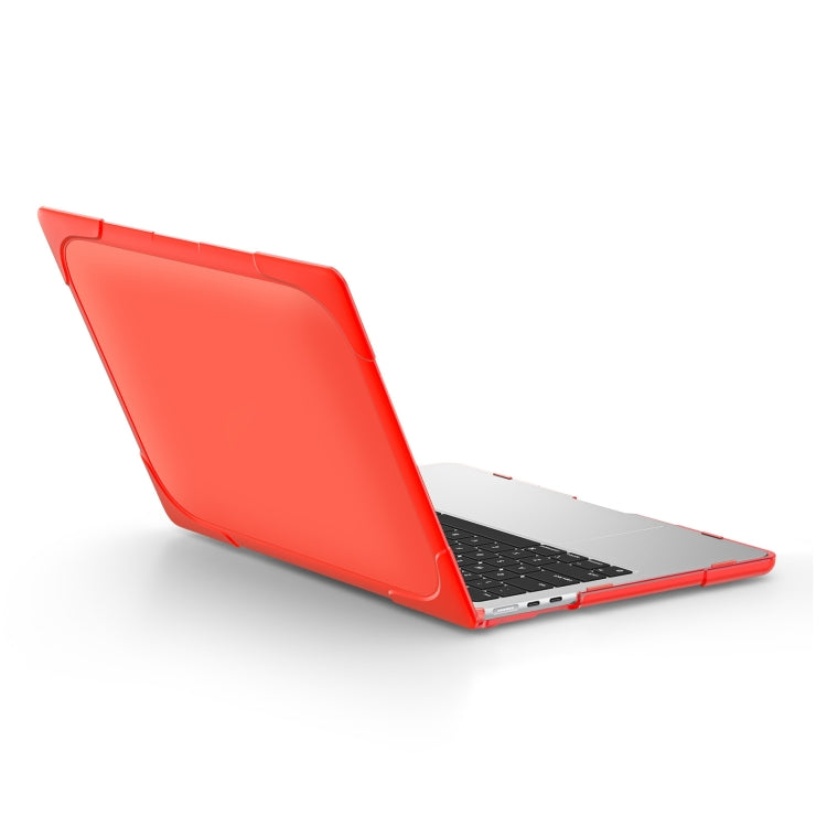 For MacBook Air 13.6 inch A2681 2022 / M3 2024 A3113 / M4 2025 A3240 TPU + PC Two-color Anti-fall Laptop Protective Case(Red)
