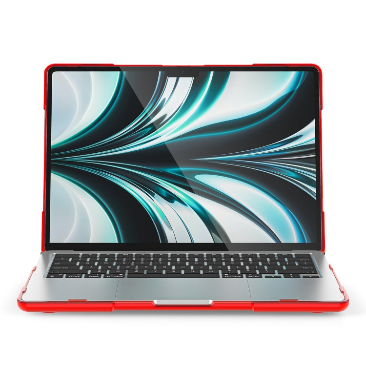 For MacBook Air 13.6 inch A2681 2022 / M3 2024 A3113 / M4 2025 A3240 TPU + PC Two-color Anti-fall Laptop Protective Case(Red)