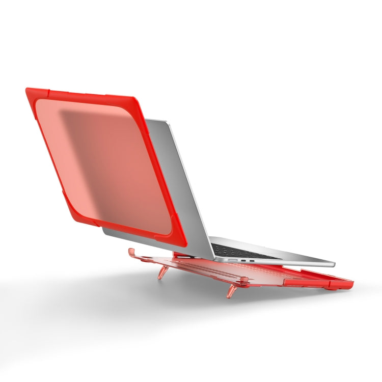 For MacBook Air 13.6 inch A2681 2022 / M3 2024 A3113 / M4 2025 A3240 TPU + PC Two-color Anti-fall Laptop Protective Case(Red)