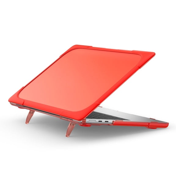 For MacBook Air 13.6 inch A2681 2022 / M3 2024 A3113 / M4 2025 A3240 TPU + PC Two-color Anti-fall Laptop Protective Case(Red)