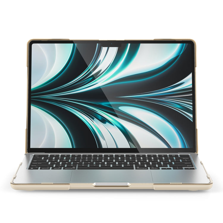 For MacBook Air 13.6 inch A2681 2022 TPU + PC Two-color Anti-fall Laptop Protective Case(Khaki)
