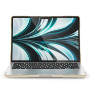 For MacBook Air 13.6 inch A2681 2022 TPU + PC Two-color Anti-fall Laptop Protective Case(Khaki)