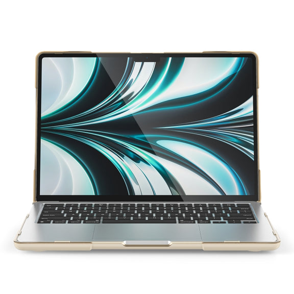 For MacBook Air 13.6 inch A2681 2022 TPU + PC Two-color Anti-fall Laptop Protective Case(Khaki)