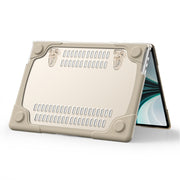 For MacBook Air 13.6 inch A2681 2022 TPU + PC Two-color Anti-fall Laptop Protective Case(Khaki)